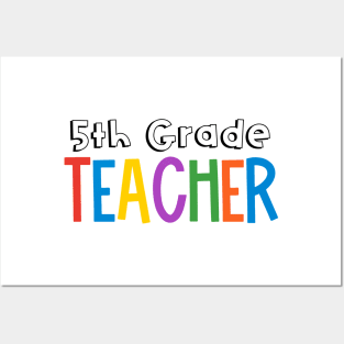 Rainbow 5th Grade Teacher Posters and Art